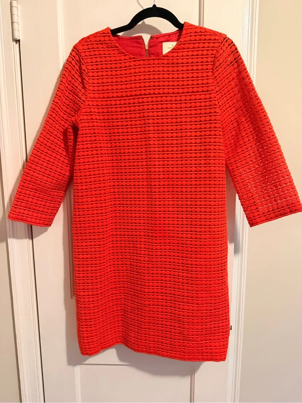 kate spade Bright Red Textured Shift Dress